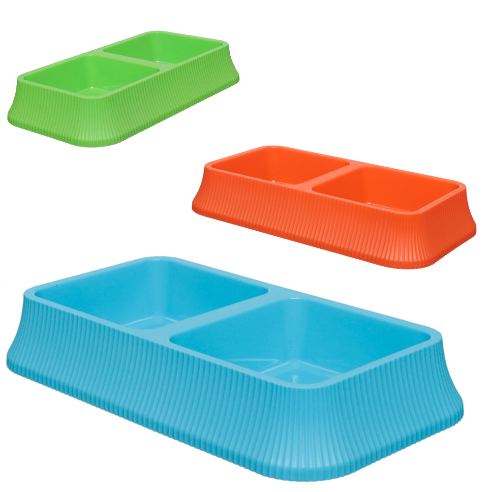 PET. COMEDOURO/BEBEDOURO DE PLASTICO 650ML 33X17,5X5,5CM RG-0222 RINGO/WESTERN