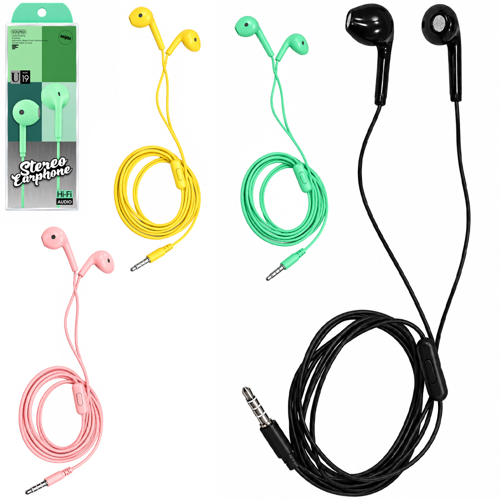 FONE DE OUVIDO IN EAR ESTEREO P3 C/MICROFONE 1,15 MTS IS3287 ISANOG