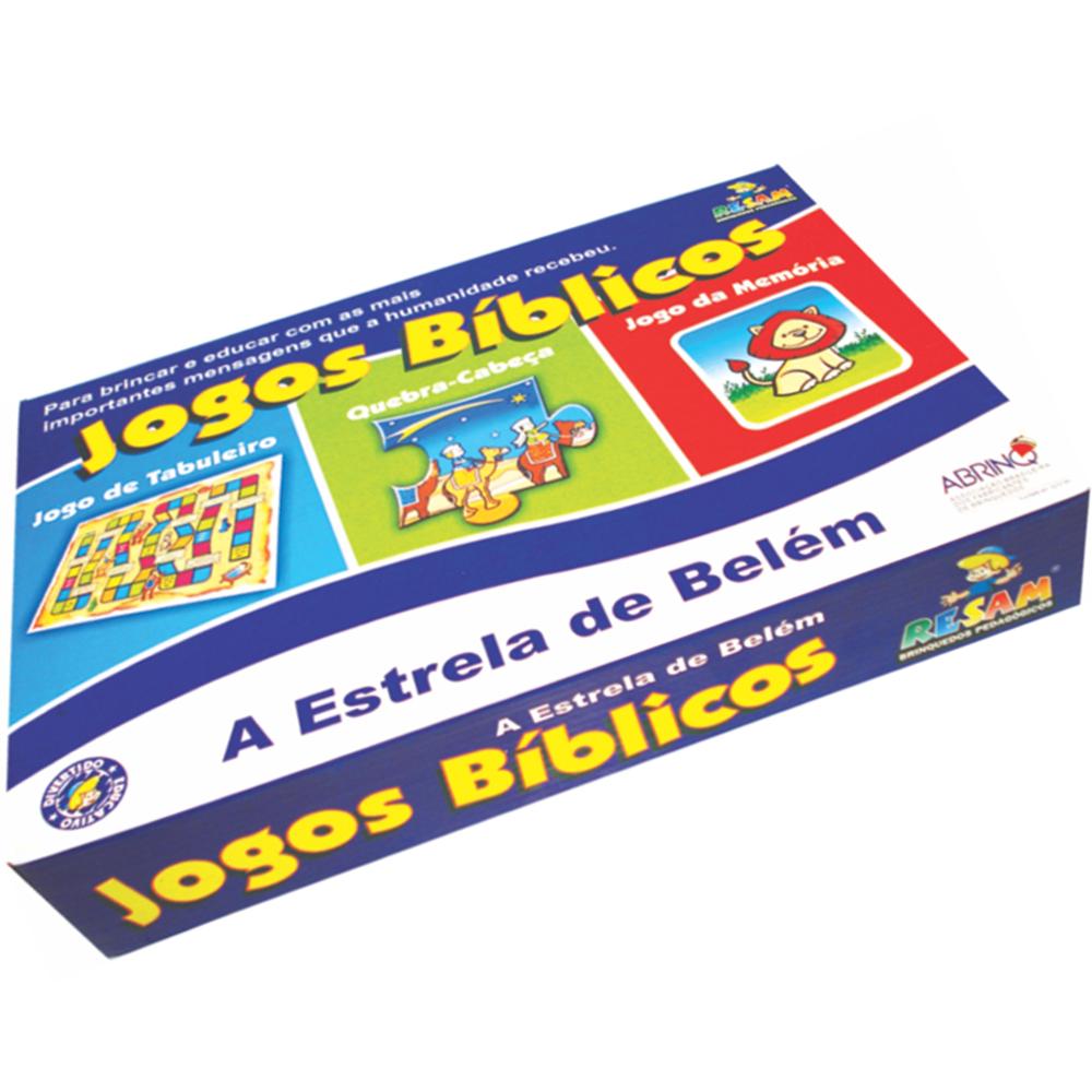 JOGOS BIBLICOS A ESTRELA DE BELEM 3 EM 1 TABULEIRO / QUEBRA CABECA / MEMORIA NA CAIXA