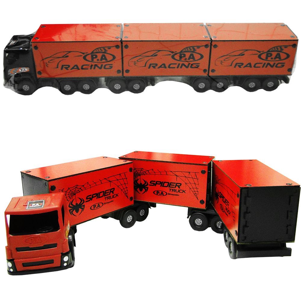 Caminhão Brinquedo Bau Container Infantil Carrinho Grande 40cm