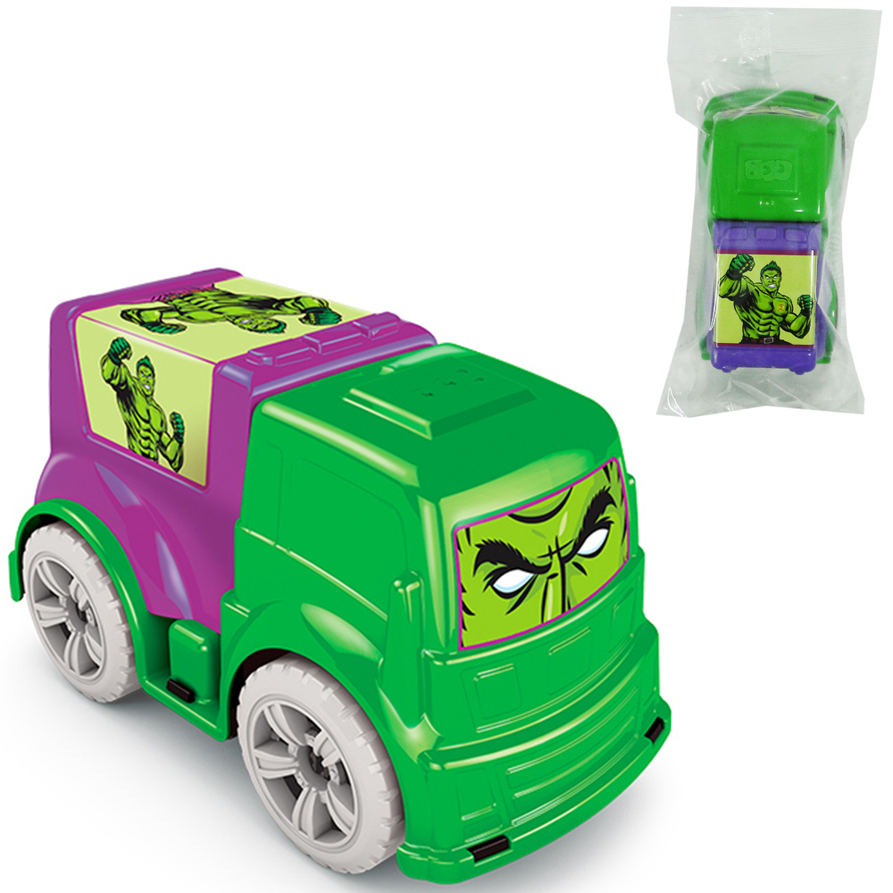 CAMINHAO MINI DEFENSOR VERDE RODA LIVRE 16X9,5X8CM