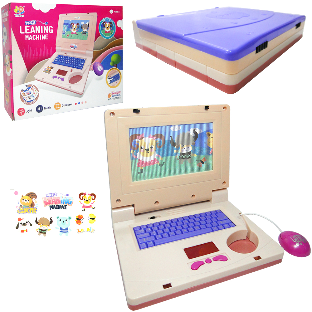 NOTEBOOK PUZZLE LEANING MACHINE COM MOUSE + ADESIVO A PILHA