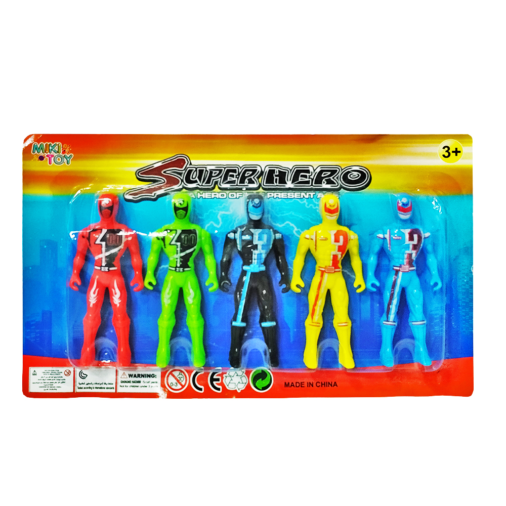 BONECO RANGER SUPER HERO COM 5 PECAS