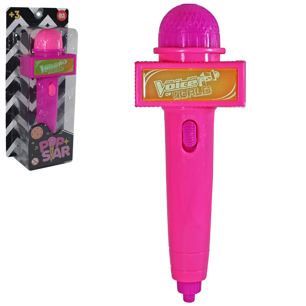 MICROFONE MUSICAL INFANTIL POP STAR COM LUZ A PILHA