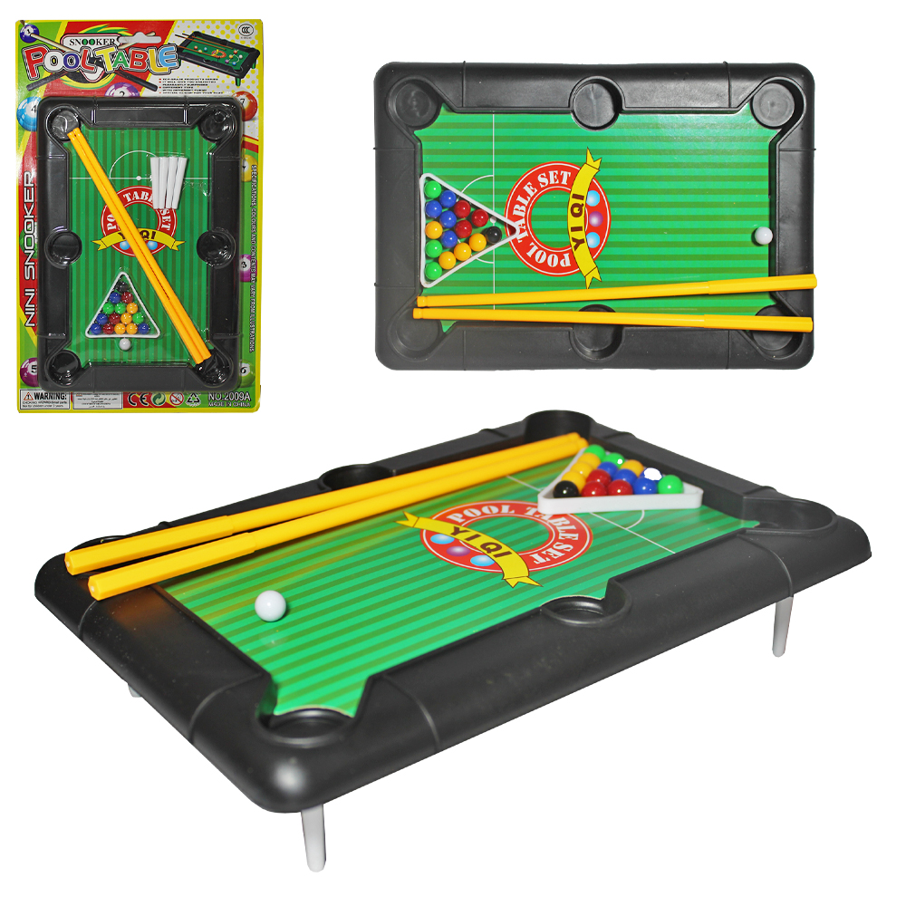 MESA DE SINUCA / BILHAR SNOOKER POOL TABLE COM ACESSORIOS 24 PECAS 21,5X15CM