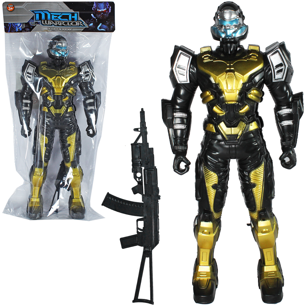 BONECO SOLDADO MILITAR MECH WARRIOR COM ARMA