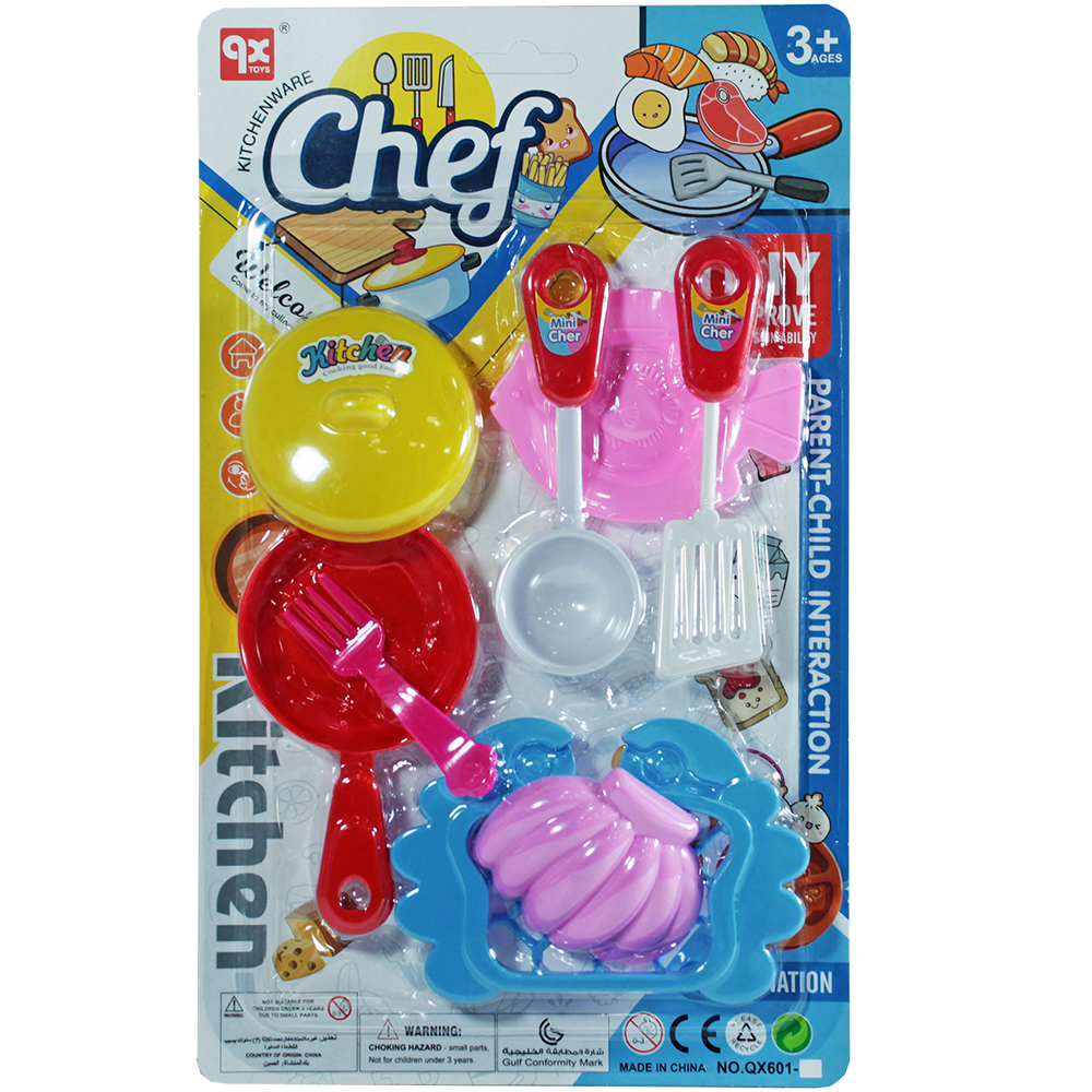 KIT COZINHA INFANTIL COM FRIGIDEIRA + GARFO E ACESSORIOS CHEF 9 PECAS 