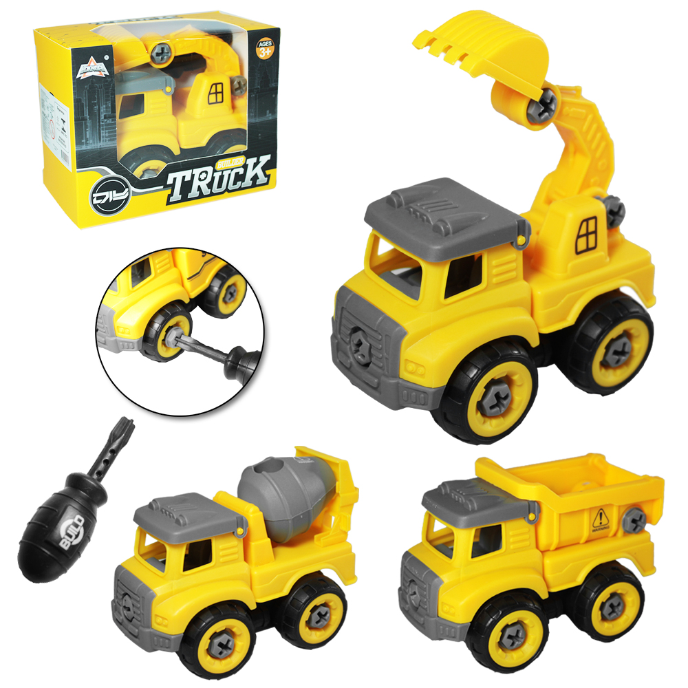 CAMINHAO BUILDER TRUCK MONTA E DESMONTA DIDATICO COM ACESSORIO 