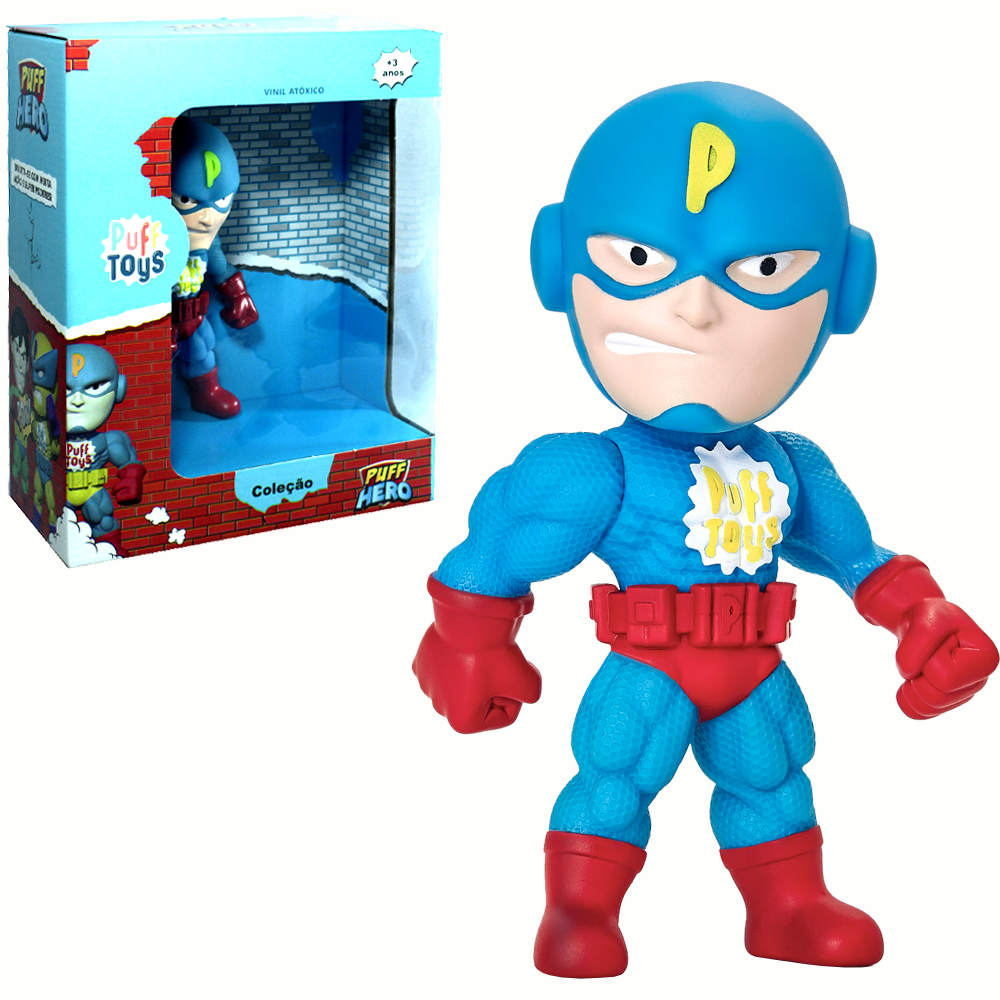 BONECO COLECAO PUFF HERO STAR FIRE