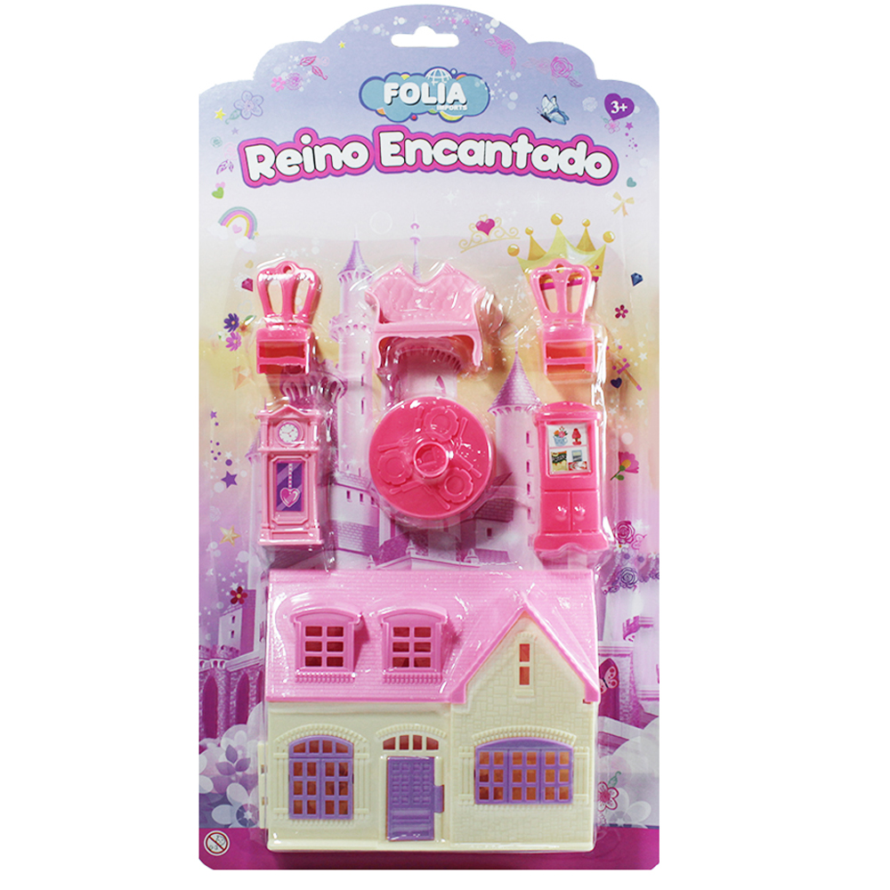 CASA / CASINHA CASTELO COM MOVEIS REINO ENCANTADO 7 PECAS 