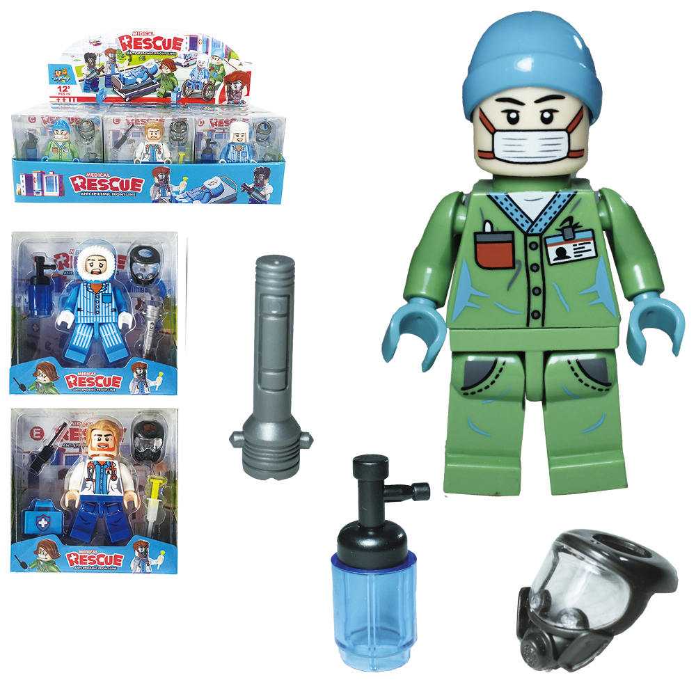 BONECO RESGATE MEDICO MEDICAL RESCUE MONTA E DESMONTA + ACESSORIOS  