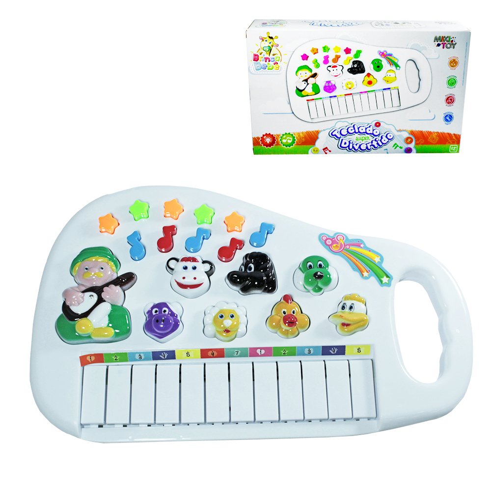 TECLADO / PIANO MUSICAL INFANTIL SUPER DIVERTIDO COM LUZ A PILHA  