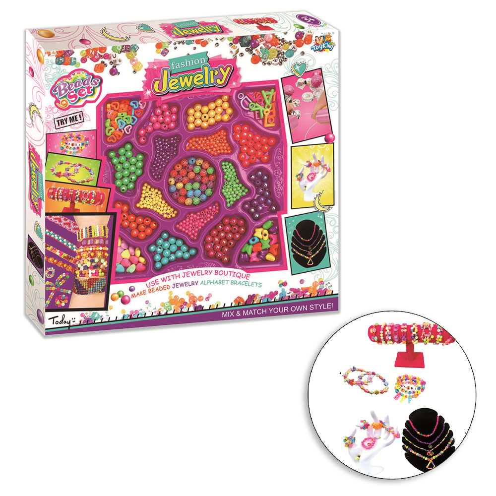 KIT BELEZA / BIJUTERIA INFANTIL COM MICANGAS SORTIDAS FASHION JEWELRY TK-AB6843 