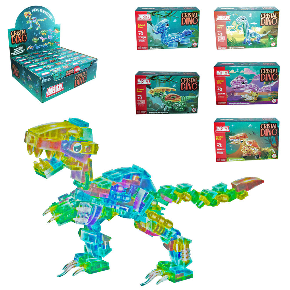 BLOCOS DE MONTAR ANIMAL CRISTAL DINO INBLOX TLEG