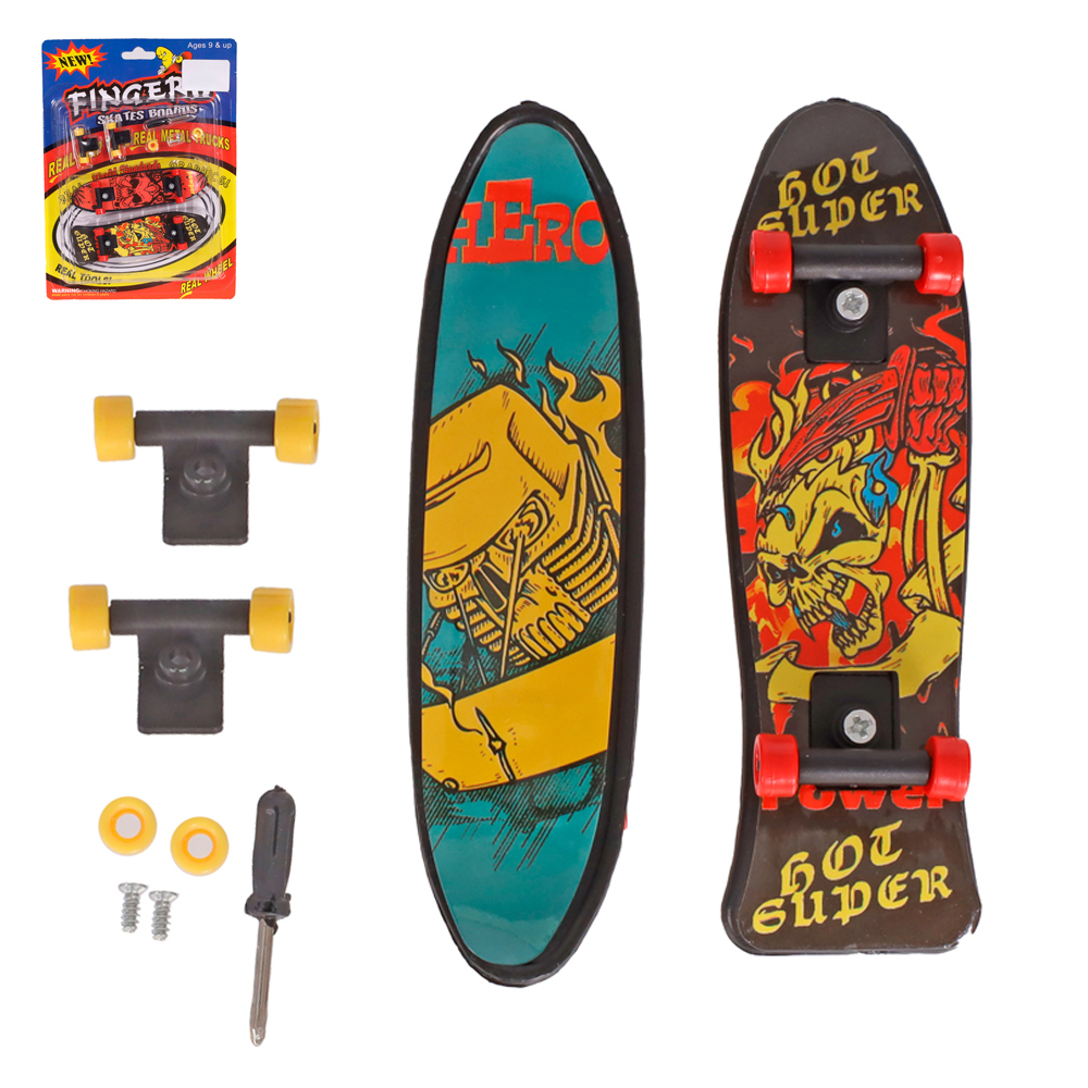 SKATE DE DEDO FINGERS SKATE BOARDS COM ACESSORIOS 9 PECAS 