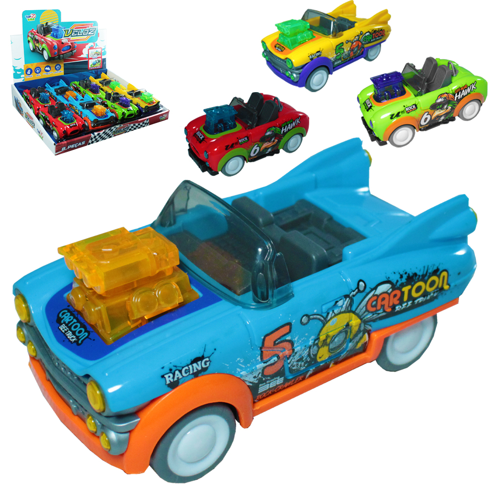 CARRO A FRICCAO VELOZ ROCK CRAWLER EMPINA TOP KIDS DP PLAY 