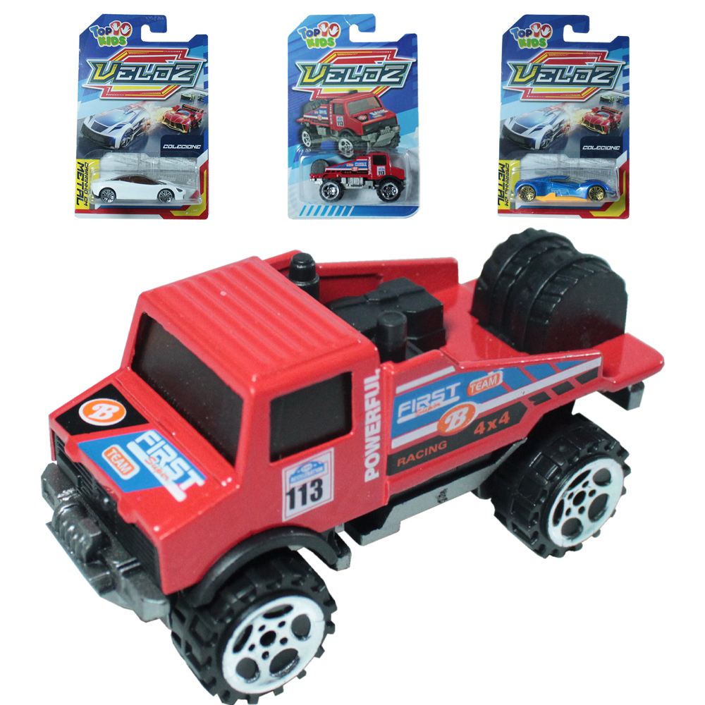 CARRO DE METAL VELOZ RODA LIVRE TOP KIDS