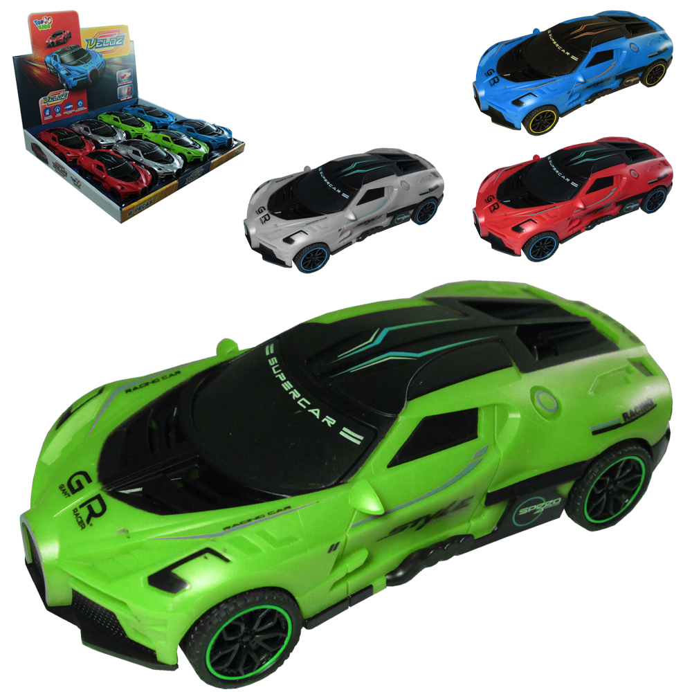 CARRO A FRICCAO SUPER CAR DRIFT VELOZ STYLE 16X8X4,5CM TOP KIDS