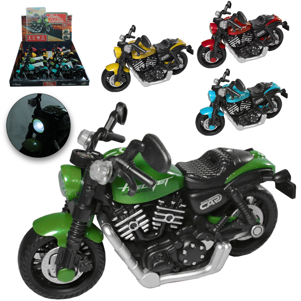 MOTO A FRICCAO MOTOR CYCLE ESTRADA COM SOM E LUZ A BATERIA TOP KIDS