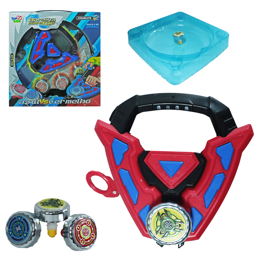 PIAO / BLADE COM LANCADOR BATALHA BLADE TOP TOP KIDS 4 PECAS 