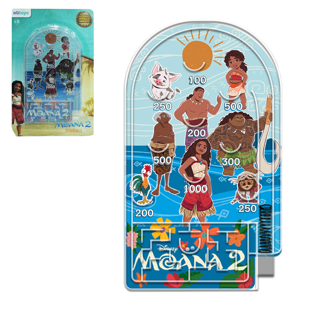 MOANA PINBALL LABIRINTO 2 EM 1 16X9CM 