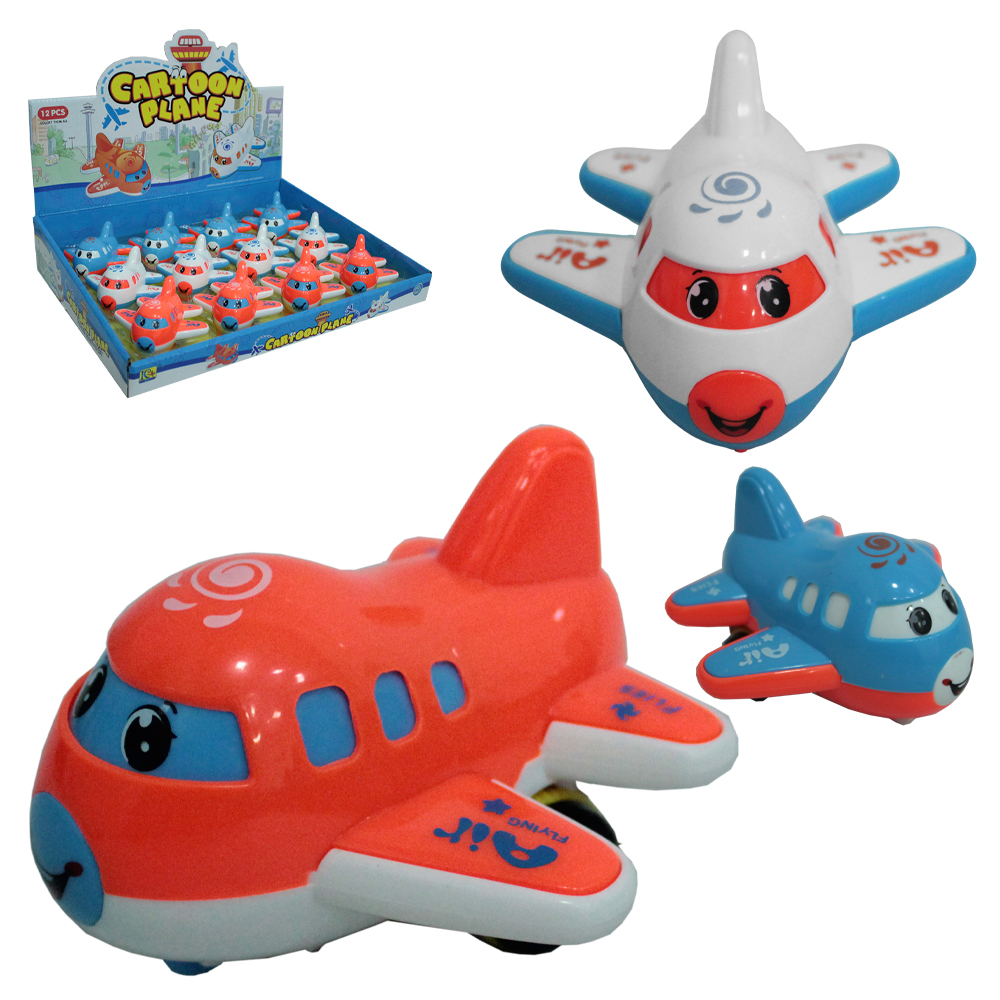 AVIAO A FRICCAO PULL BACK CARTOON PLANE DP PLAY