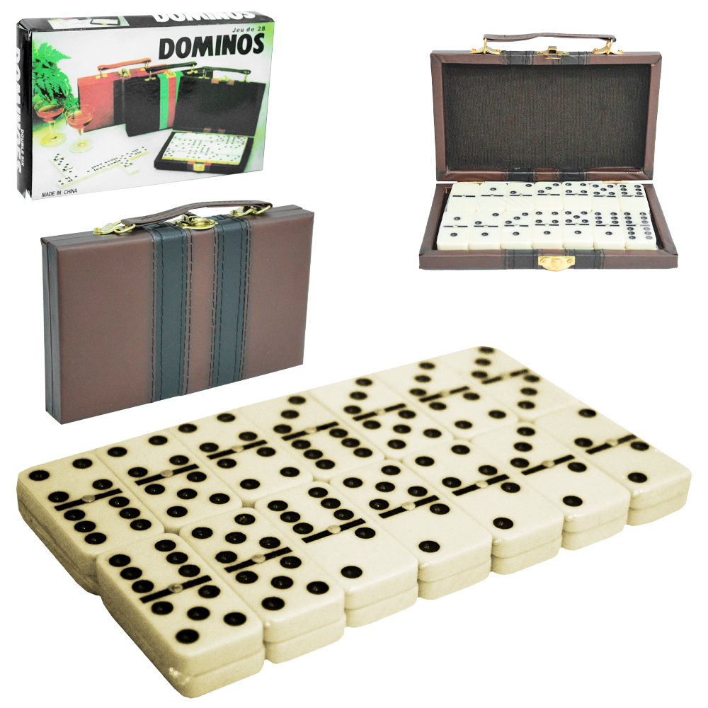 DOMINO TIPO OSSO 44X24X7MM COM MALETA NA CAIXA