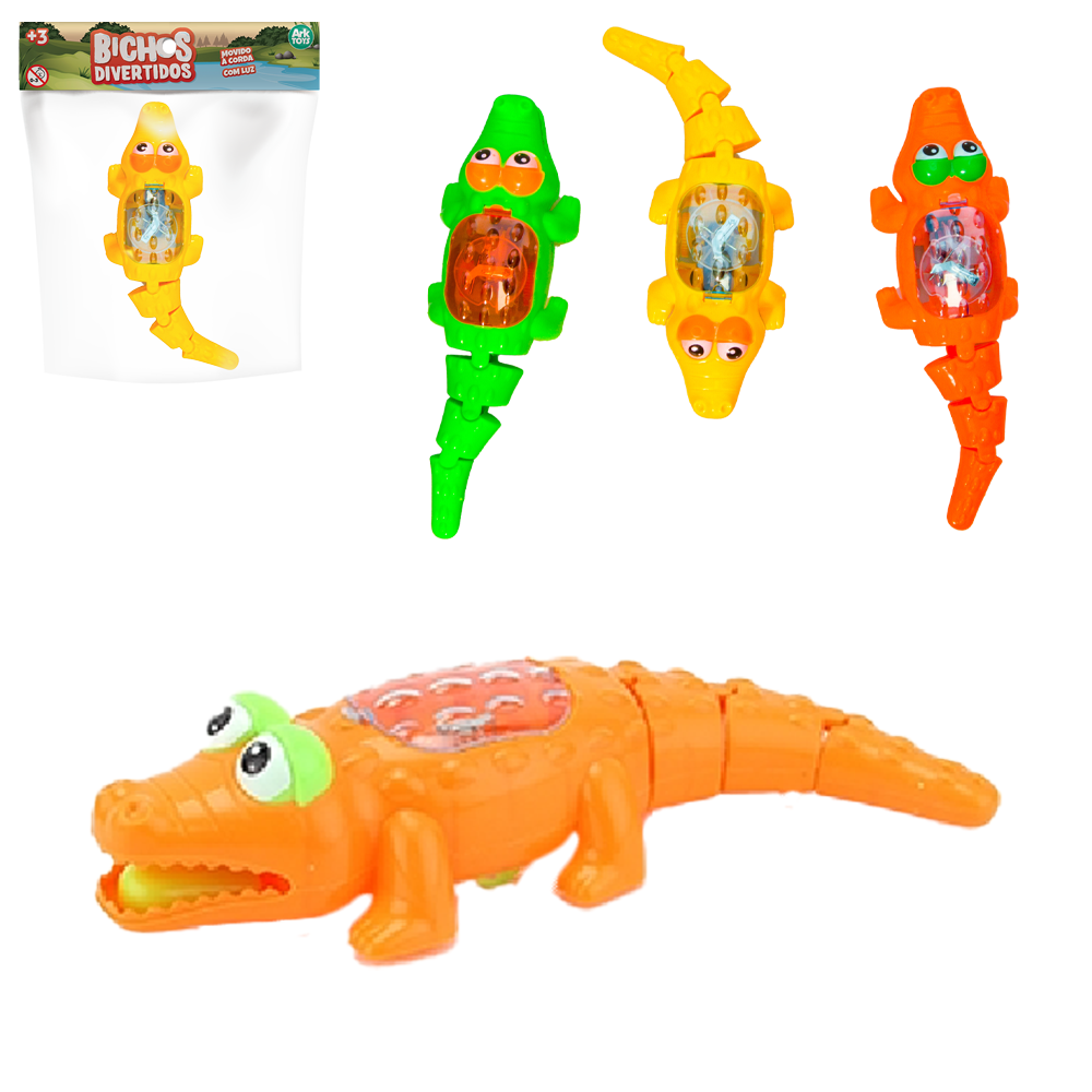 CROCODILO A CORDA COM LUZ