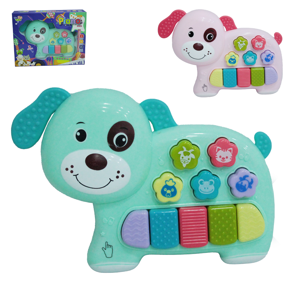 TECLADO / PIANO BABY MUSICAL CACHORRO INFANTIL COM LUZ A PILHA