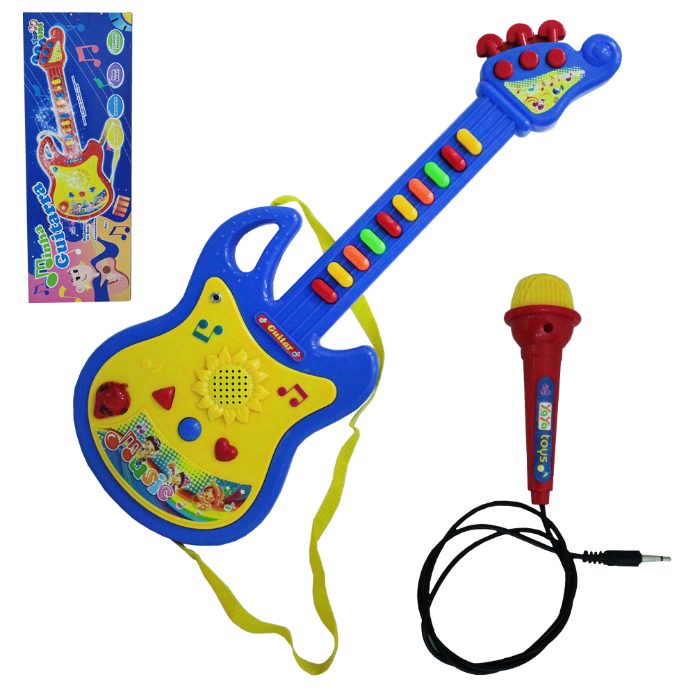 GUITARRA MUSICAL INFANTIL MINHA GUITARRA COM LUZ A PILHA