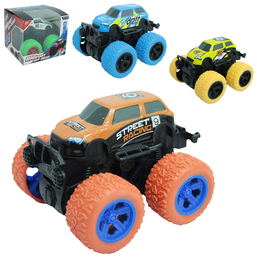 CARRO DE METAL MALUCO CAMBALHOTA A FRICCAO BIGFOOT OFF-ROAD 4X4