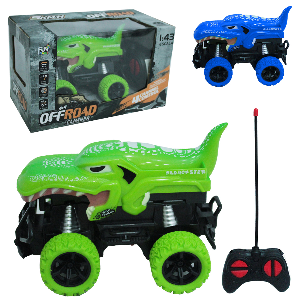 CARRO COM CONTROLE REMOTO SEM FIO JACARE 4X4 OFF ROAD CLIMBER FUN GAME 7 FUNCOES A PILHA