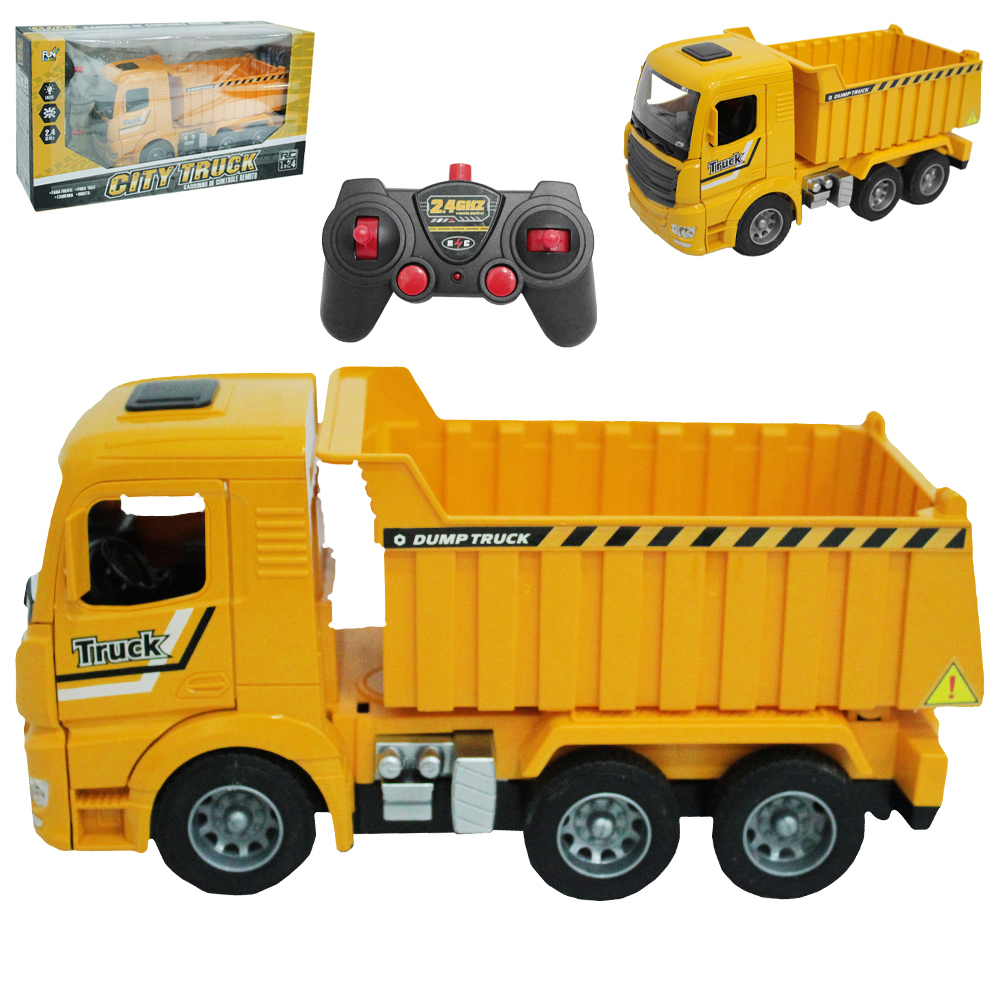 CAMINHAO COM CONTROLE REMOTO SEM FIO CITY TRUCK FUN GAME 7 FUNCOES COM LUZ A BATERIA RECARREGAVEL