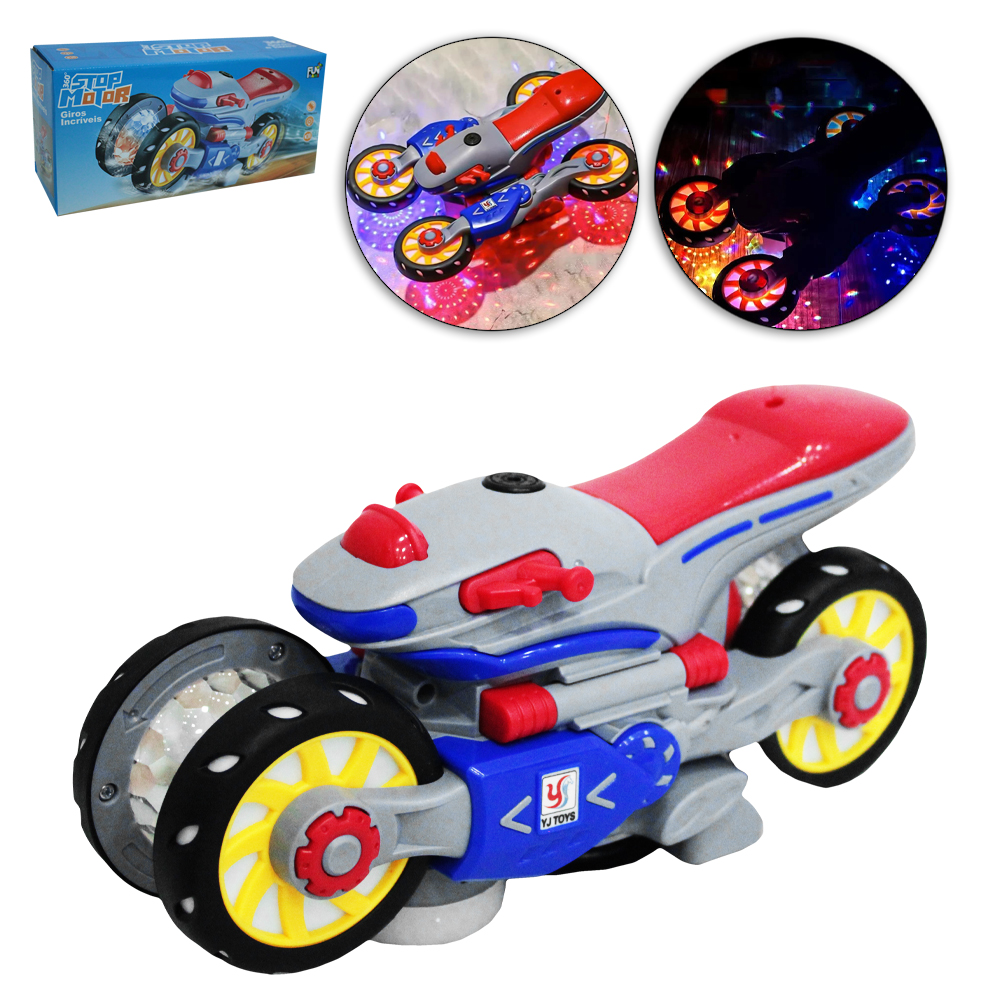 MOTO BATE E VOLTA STOP MOTOR FUN GAME COM SOM E LUZ A PILHA