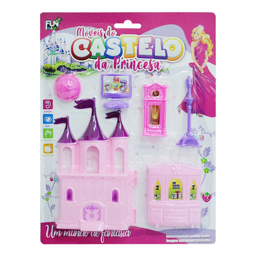 CASA / CASINHA CASTELO COM MOVEIS DA PRINCESA 6 PECAS