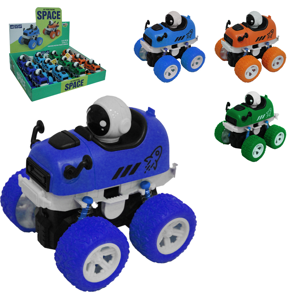 CARRO MALUCO CAMBALHOTA ASTRONAUTA A FRICCAO OFF-ROAD RACING SPACE TOP KIDS DP PLAY