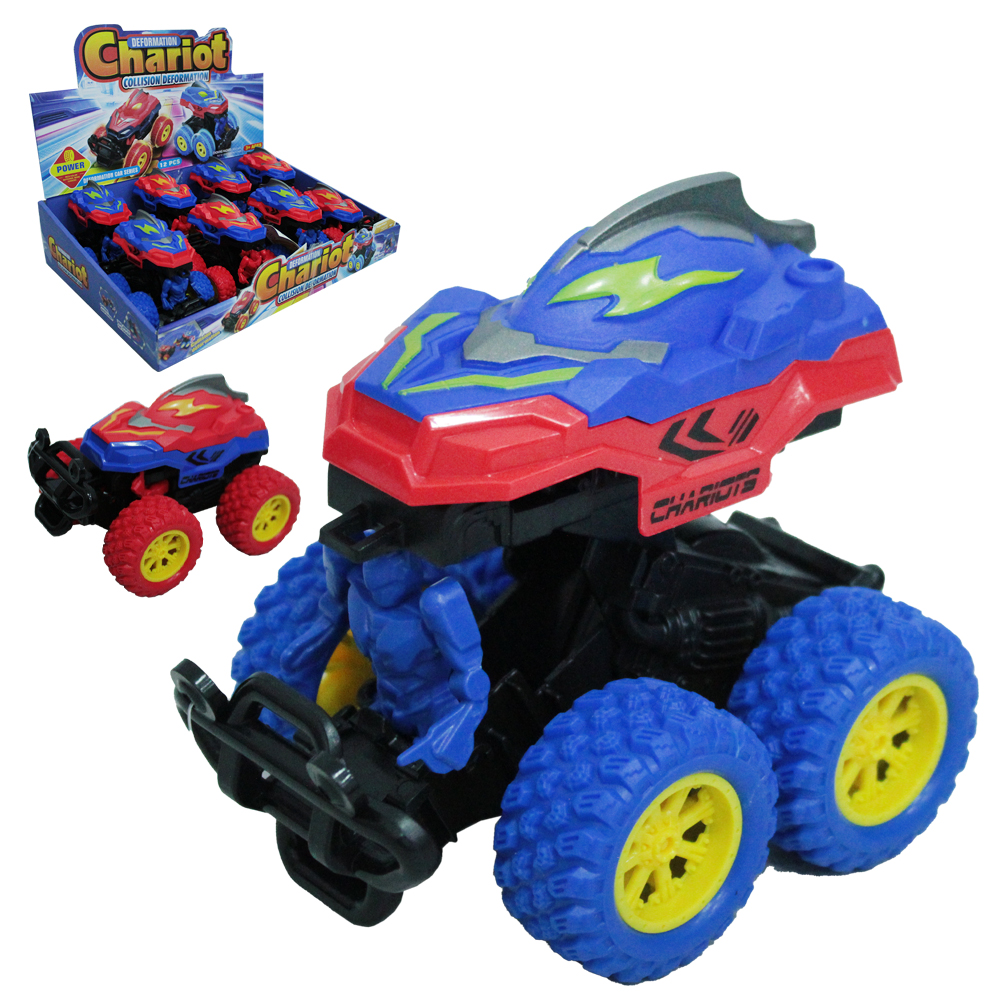 CARRO MALUCO CAMBALHOTA ROBO A FRICCAO CHARIOT TOP KIDS DP PLAY