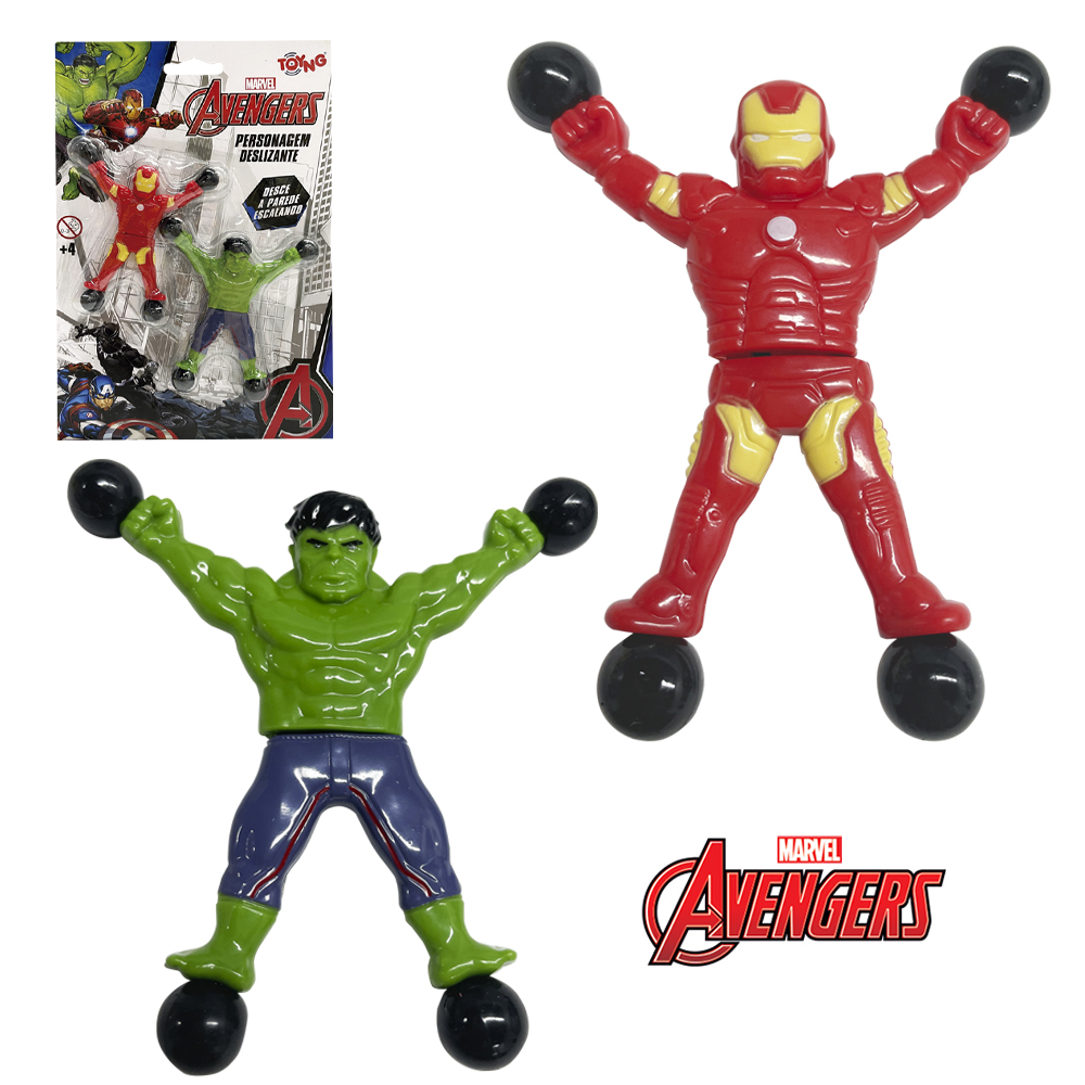 VINGADORES / AVENGERS BONECO GRUDA GRUDA COM 2 PECAS