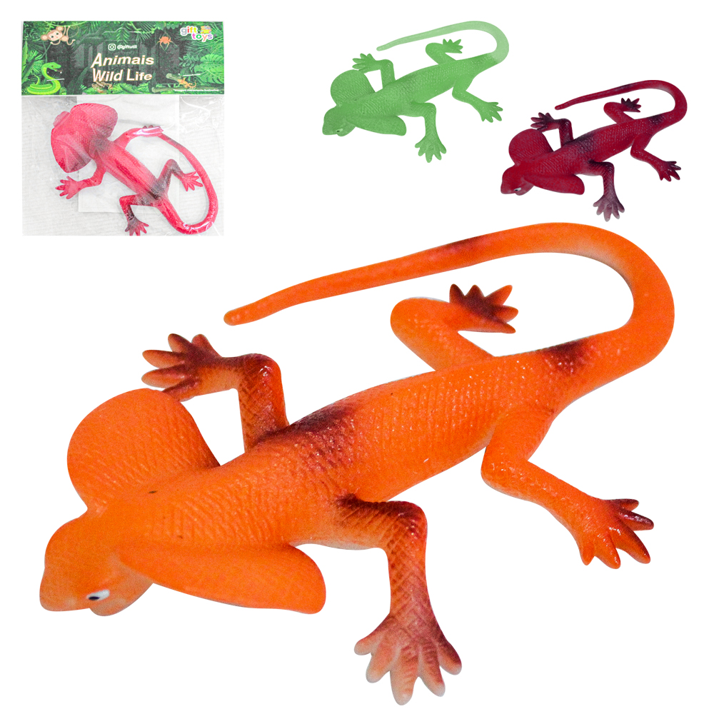 ANIMAL LAGARTO DE PVC EMBORRACHADO ANIMAIS WILD LIFE GIFT TOYS 22CM