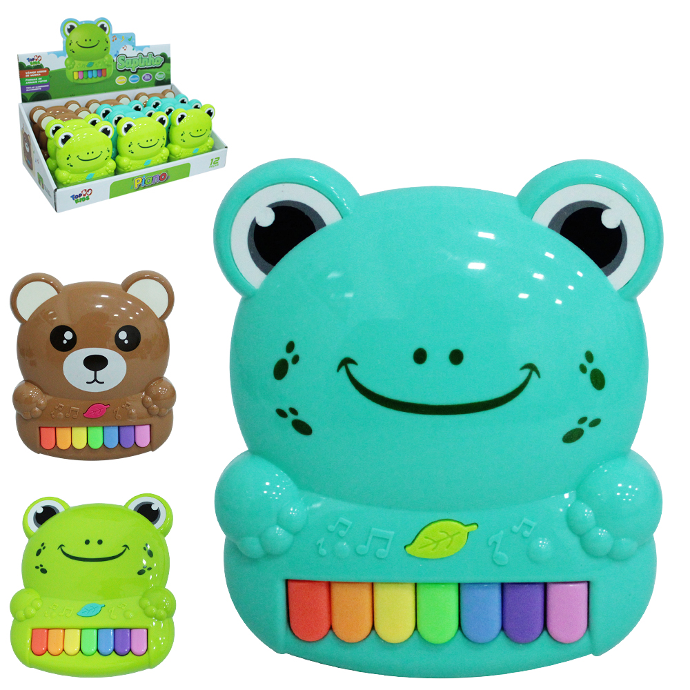 TECLADO / PIANO BABY MUSICAL SAPINHO INFANTIL COM LUZ A PILHA TOP KIDS DP PLAY