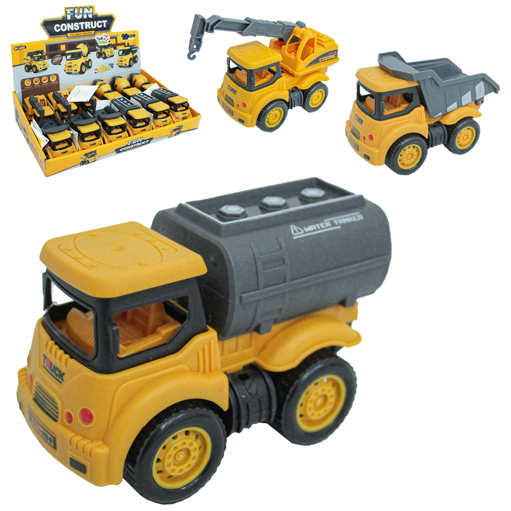 CAMINHAO CONSTRUCAO A FRICCAO PULL BACK FUN CONSTRUCT TOP KIDS DP PLAY