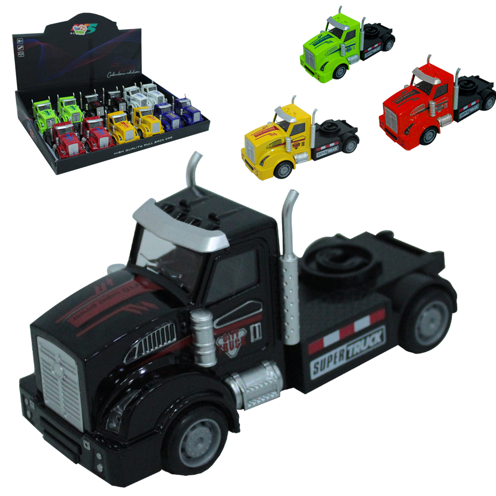 CAMINHAO DE METAL A FRICCAO PULL BACK SUPER TRUCK TOP KIDS DP PLAY