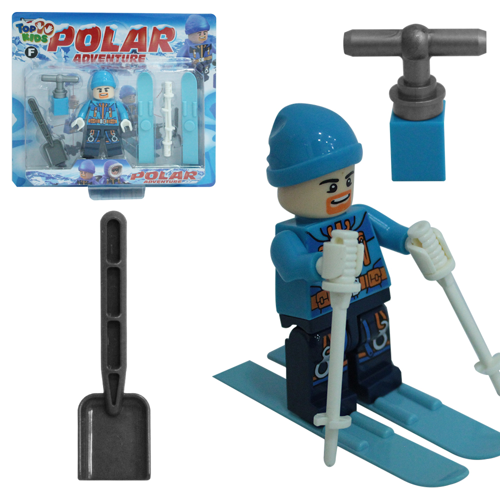 BONECO POLAR ADVENTURE MONTA E DESMONTA COM ACESSORIOS 7 PECAS TLEG TOP KIDS