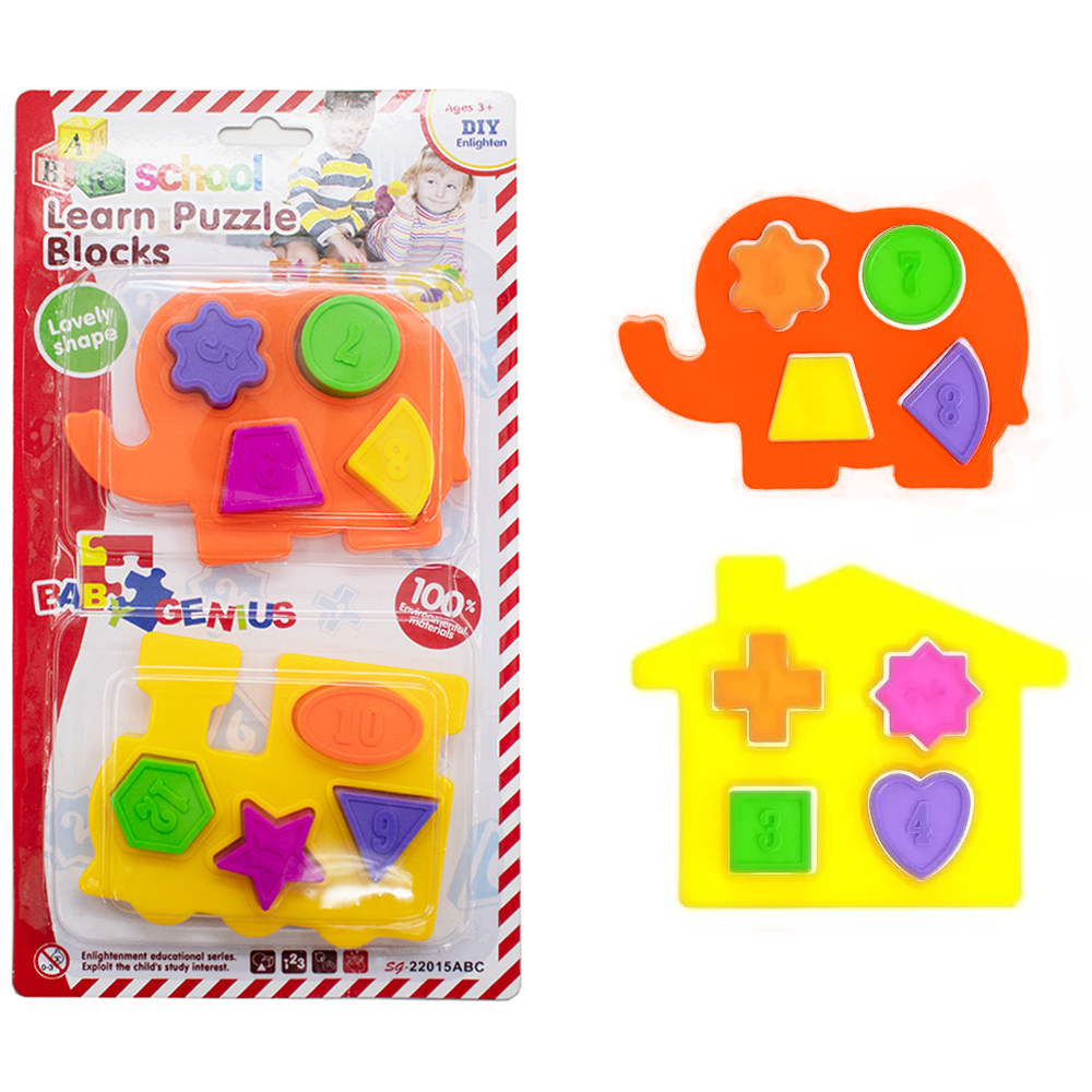 BRINQUEDO DE ENCAIXE DIDATICO EDUCATIVO BABY SCHOOL LEARN PUZZLE BLOCKS COM 10 PECAS