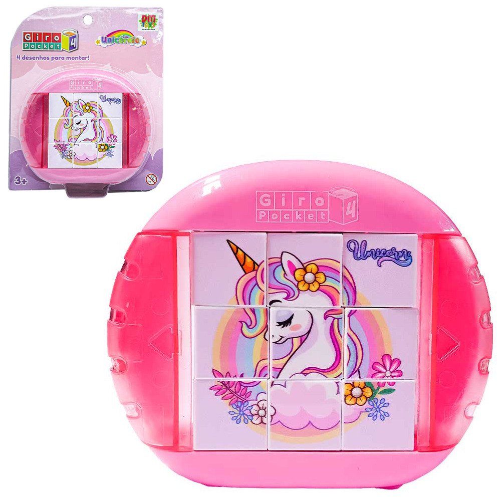 QUEBRA CABECA GIRO POCKET UNICORNIO 4 DESENHOS PARA MONTAR