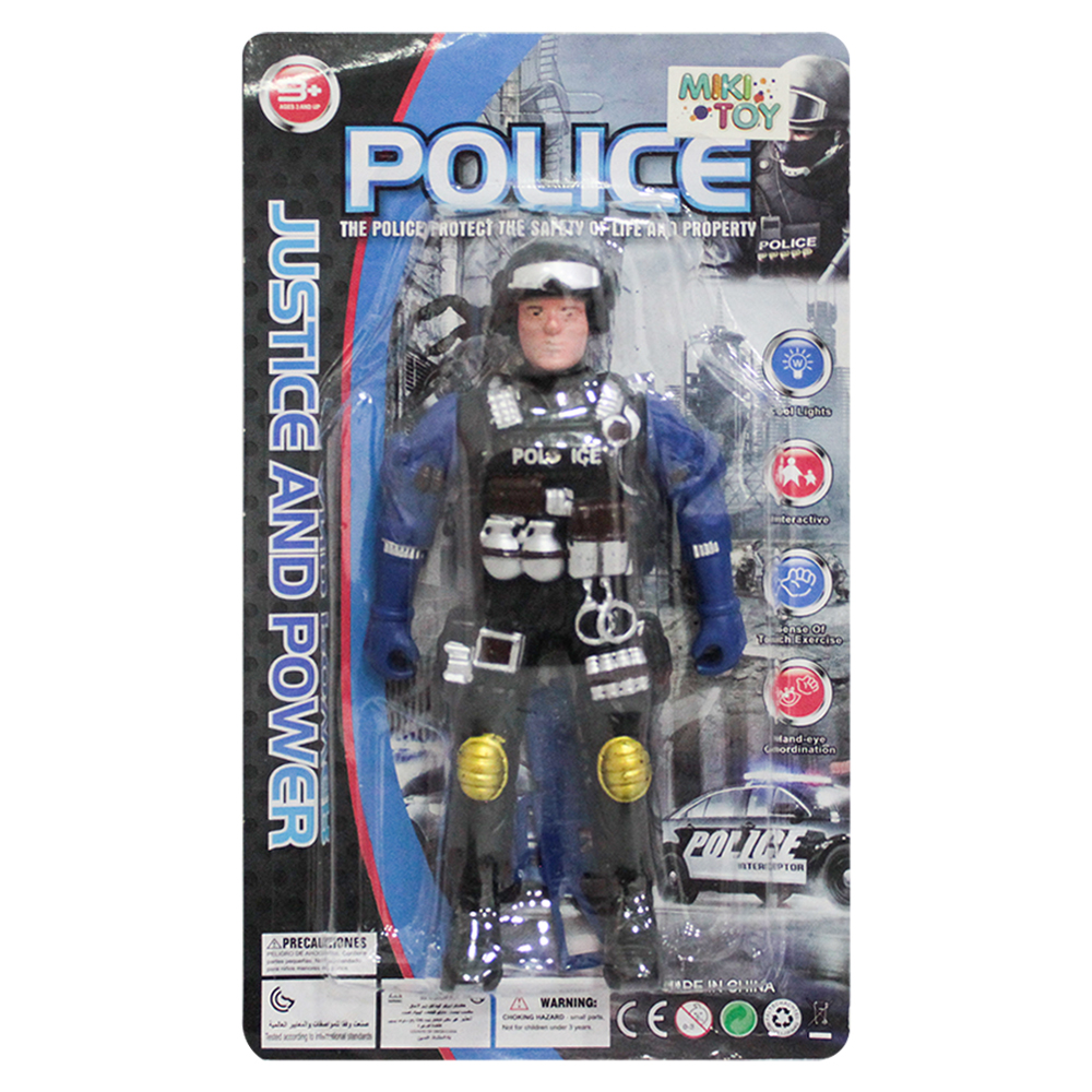 BONECO POLICIA POLICE COM ARMA 