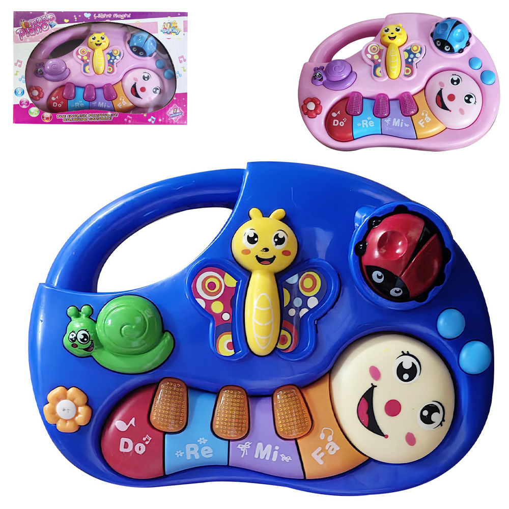 TECLADO / PIANO BABY MUSICAL INFANTIL COM LUZ A PILHA
