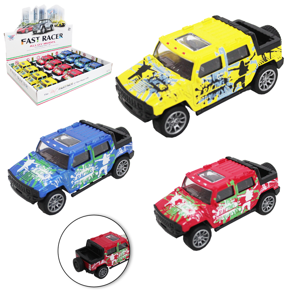 CARRO DE METAL PICK-UP A FRICCAO PULL BACK FAST RACER ALLOY MODEL DP PLAY