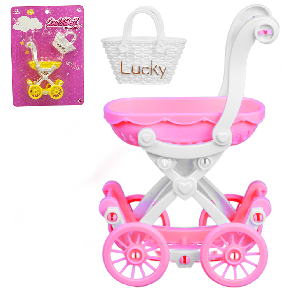 CARRINHO DE BEBE PARA BONECA COM BOLSA LINDA BELL