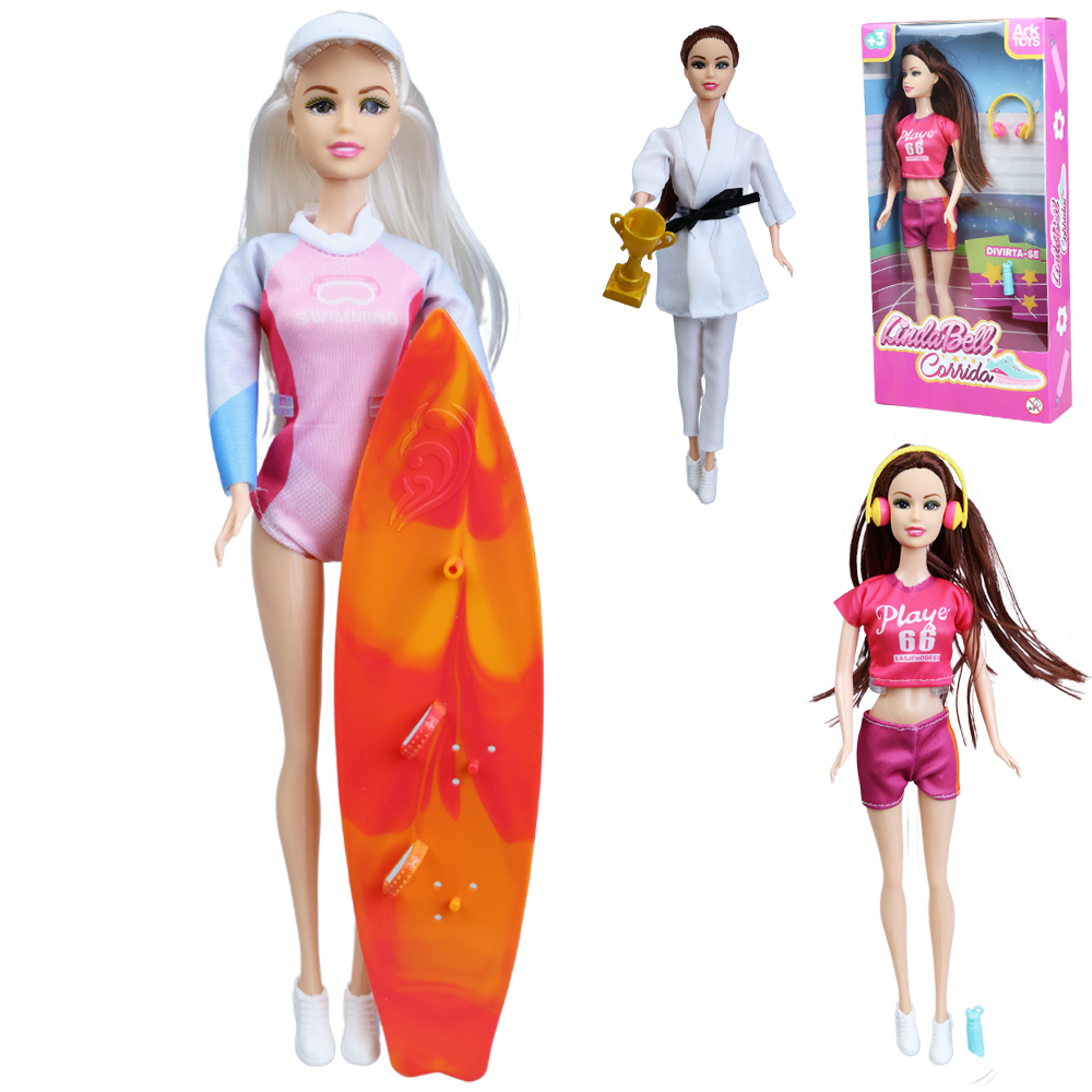 BONECA LINDA BELL ESPORTES COM ACESSORIOS